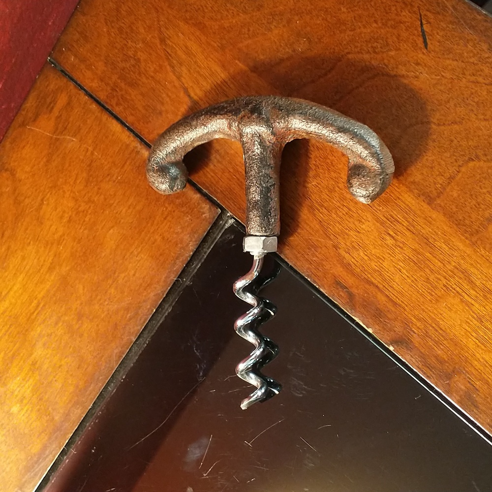 Vintage Hand Forged Metal Cork Screw